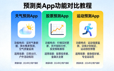 App功能对比教程，展示不同预测App的特点和适用场景