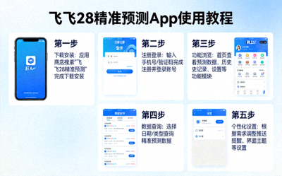 飞飞28精准预测App使用教程，展示基本操作步骤
